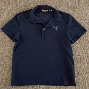Navy boys Small Puma golf shirt